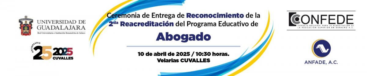 2da Reacreditación del Programa Educativo de Abogado 