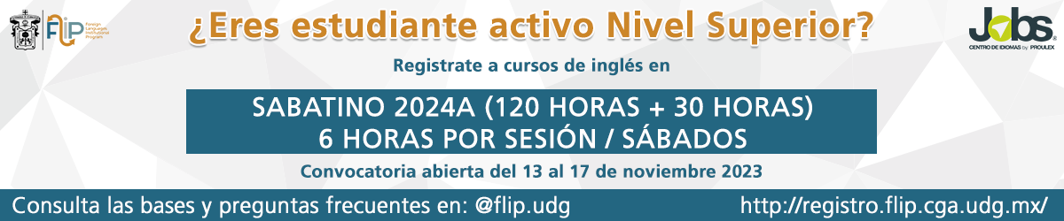 Jobs - Convocatoria abierta del 13 al 17 de noviembre "Curso sabatino"