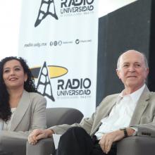 Centli García y Miguel Ángel Navarro en Radio UdeG Ameca